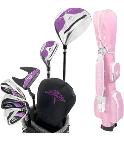 4.初心者オススメ　ゴルフクラブ　レディースセット　11本　右利き　女性用 Amazon.co.jp: レディースゴルフクラブ4本セット パープル